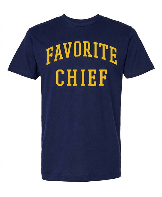 Navy Blue and Yellow Favorite Chief T-Shirt