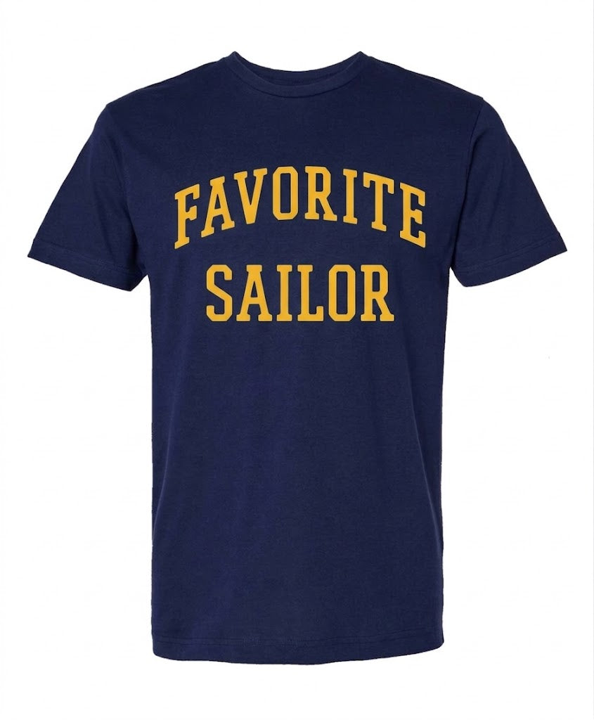Navy Blue and Yellow Favorite Sailor T-Shirt