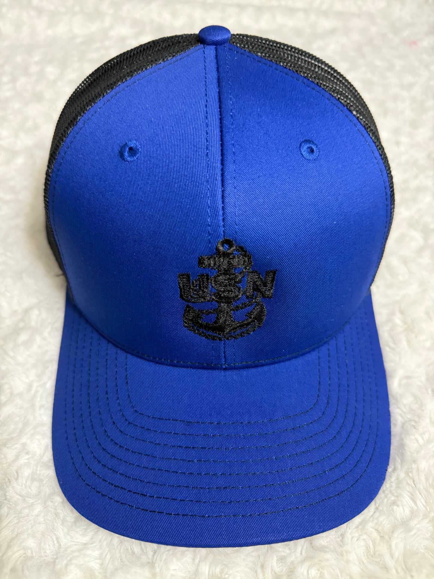 Royal Blue and Black CPO Trucker Hat
