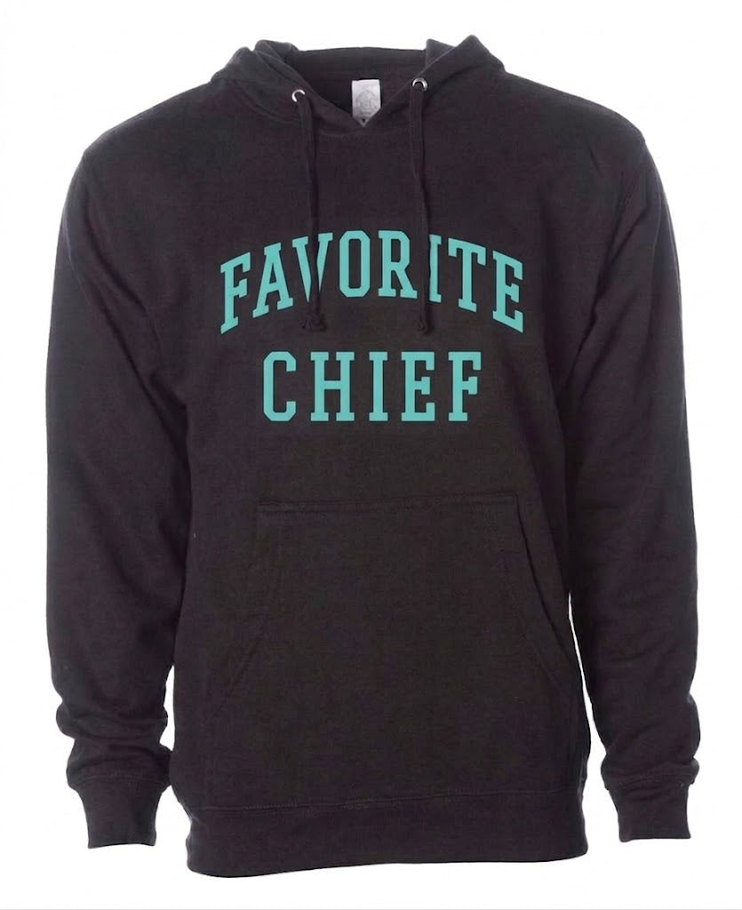Black Hooded Sweatshirt with Tahiti Favorite Chief