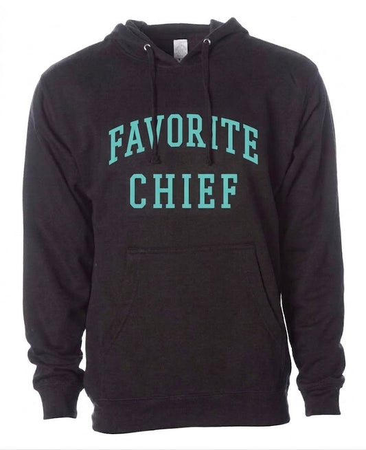 Black Hooded Sweatshirt with Tahiti Favorite Chief