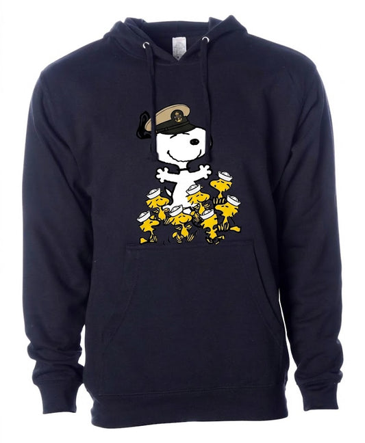 Navy Blue Hooded Sweatshirt with Chief and Sailors Custom Design