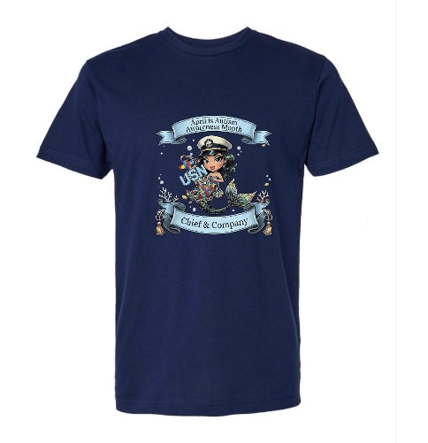 Autism Mermaid with Black Hair T-Shirt
