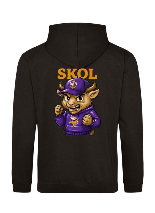 SKOL Male Goat Black Hooded Sweatshirt