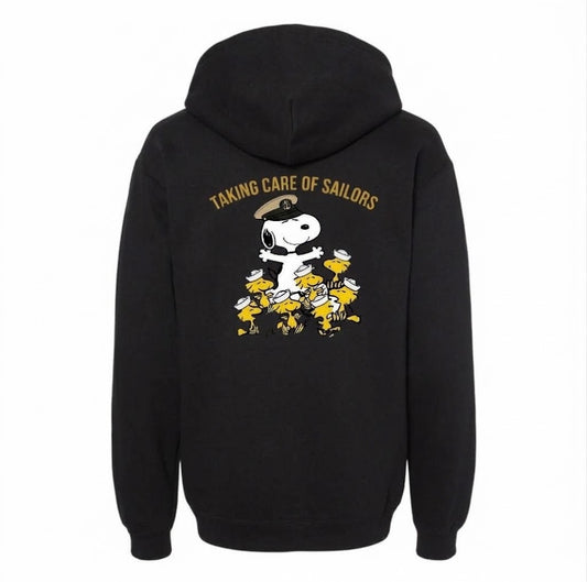 Taking Care of Sailors Black Hooded Sweatshirt