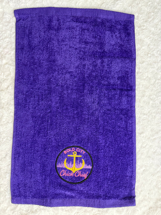 Purple Bold City Chick Chief Gym Towel