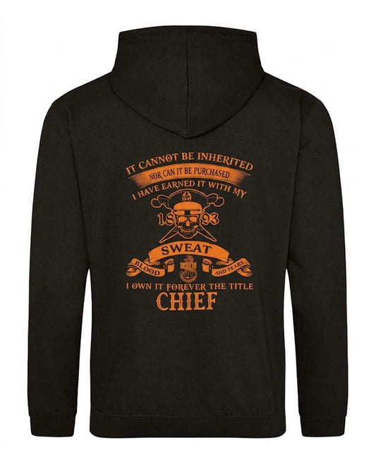 Earned Not Given Black and Orange Hooded Sweatshirt