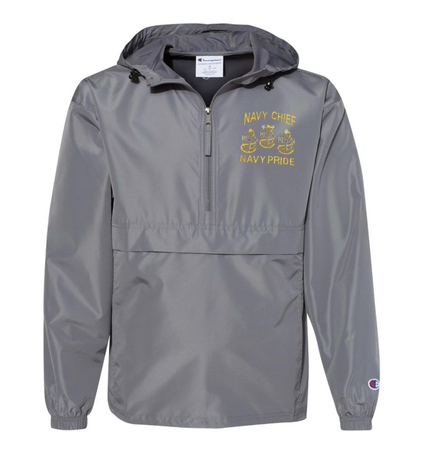 Grey Champion Navy Chief Navy Pride Quarter-Zip Windbreaker