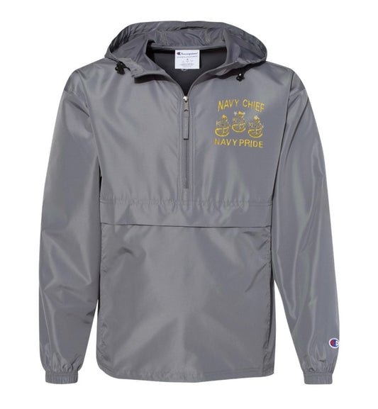 Grey Champion Navy Chief Navy Pride Quarter-Zip Windbreaker