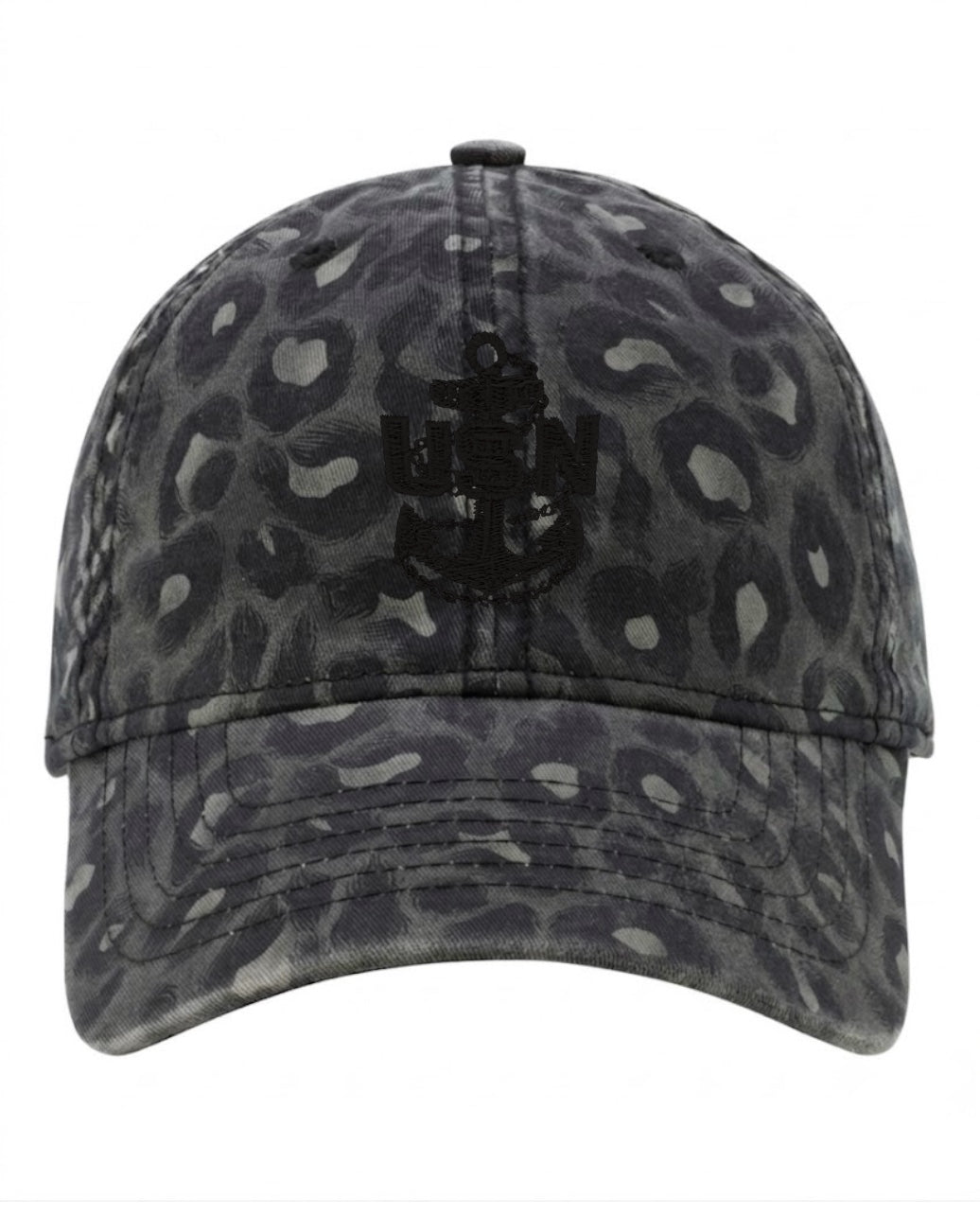 Black Leopard CPO Ponytail Hat