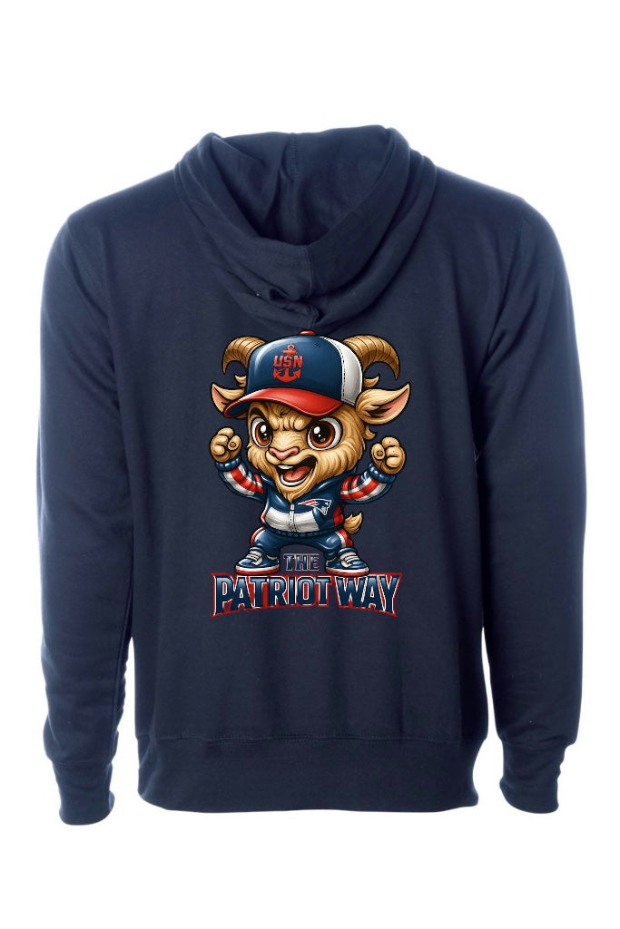 Navy Blue Patriot Way Team Goat Hoodie