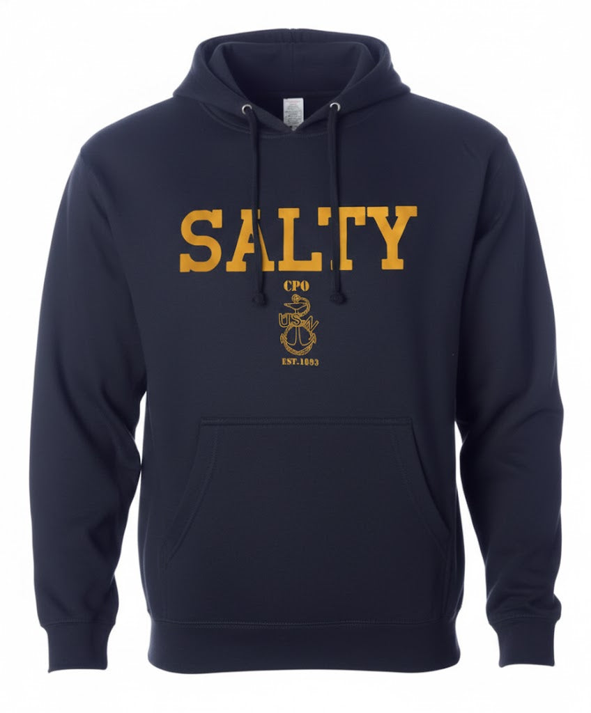 SALTY Navy Blue Hooded Sweatshirt