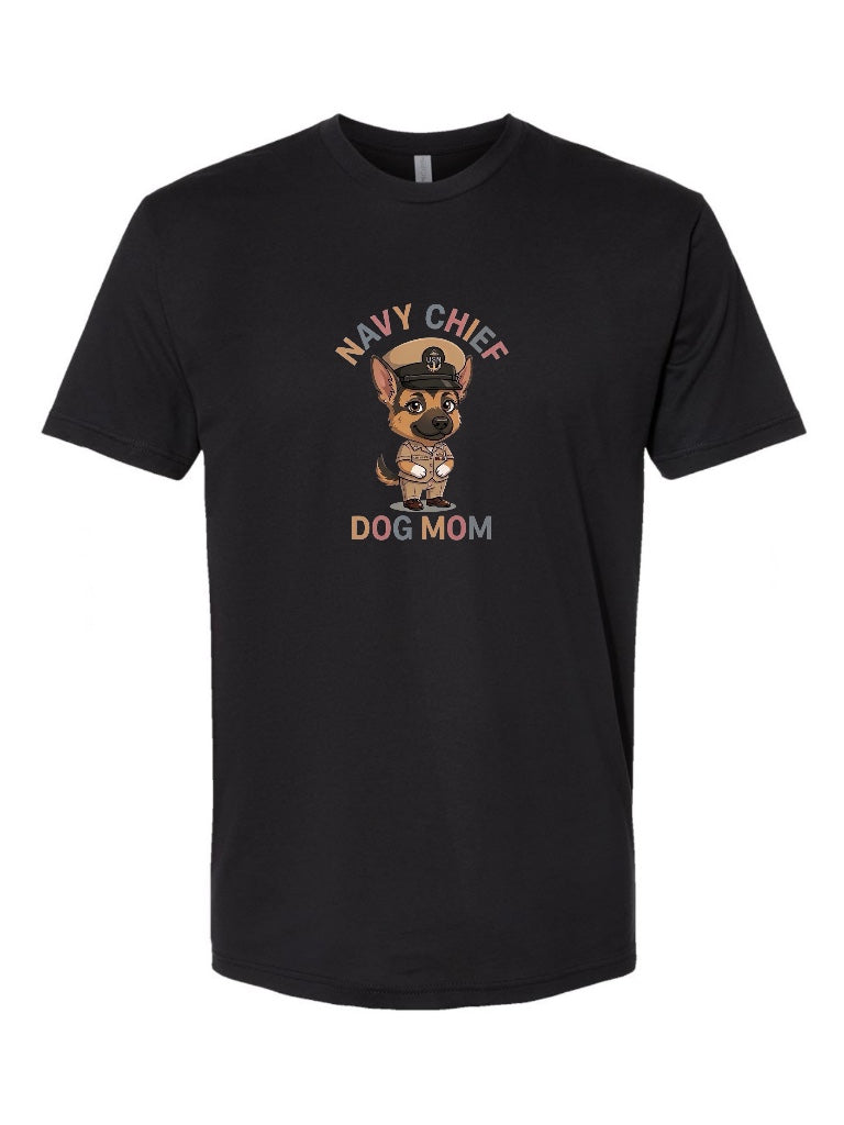 Dog Mom Navy Chief T-Shirts German Shepherd