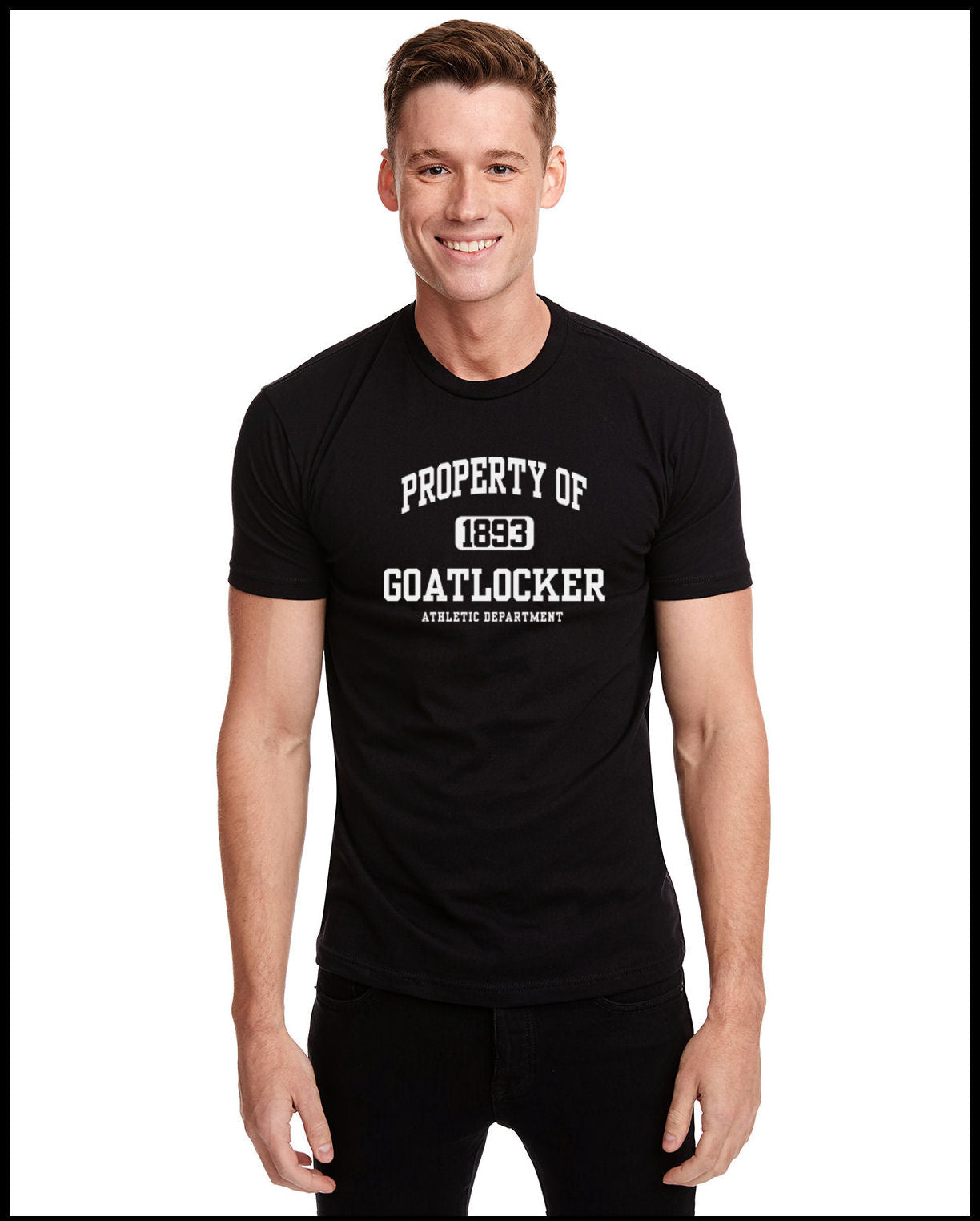 Property of Goat Locker 1893 Black & White T-Shirt Dry Fit Athletic