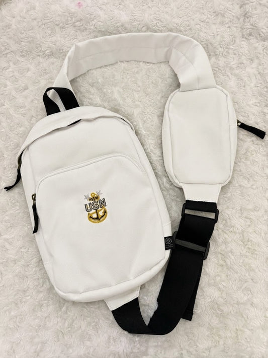 White CPO Sling Bag