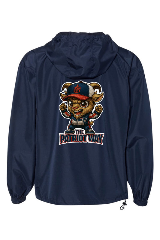 Navy Blue Team Patriot Goat Champion Navy Chief Navy Pride Quarter-Zip Windbreaker