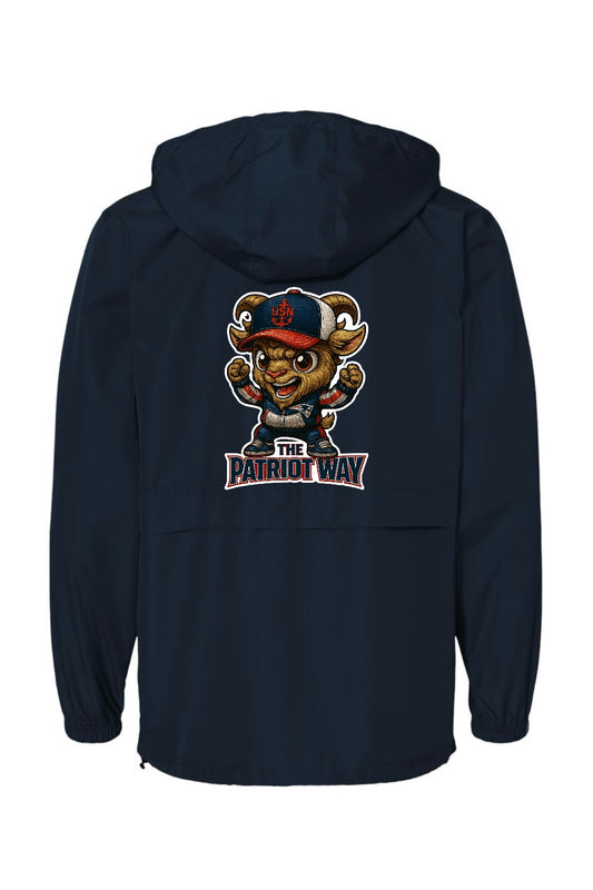 Navy Blue Full Zip Up Patriot Team Goat Champion Navy Chief Navy Pride Windbreaker Jacket