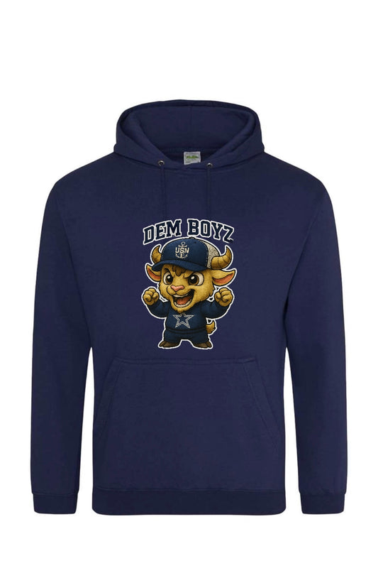 Navy Blue Team Goat Apparel with Dem Boyz Slogan