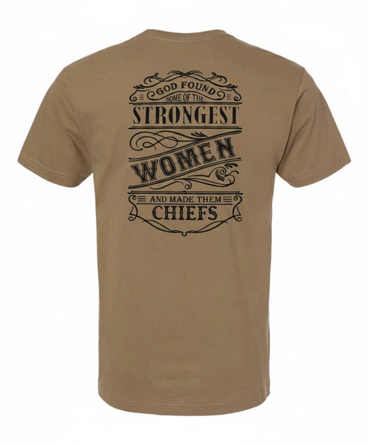 Strongest Women Coyote Brown and Black T-Shirt