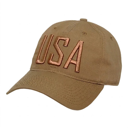Coyote Brown USA Relaxed Ripstop Hat