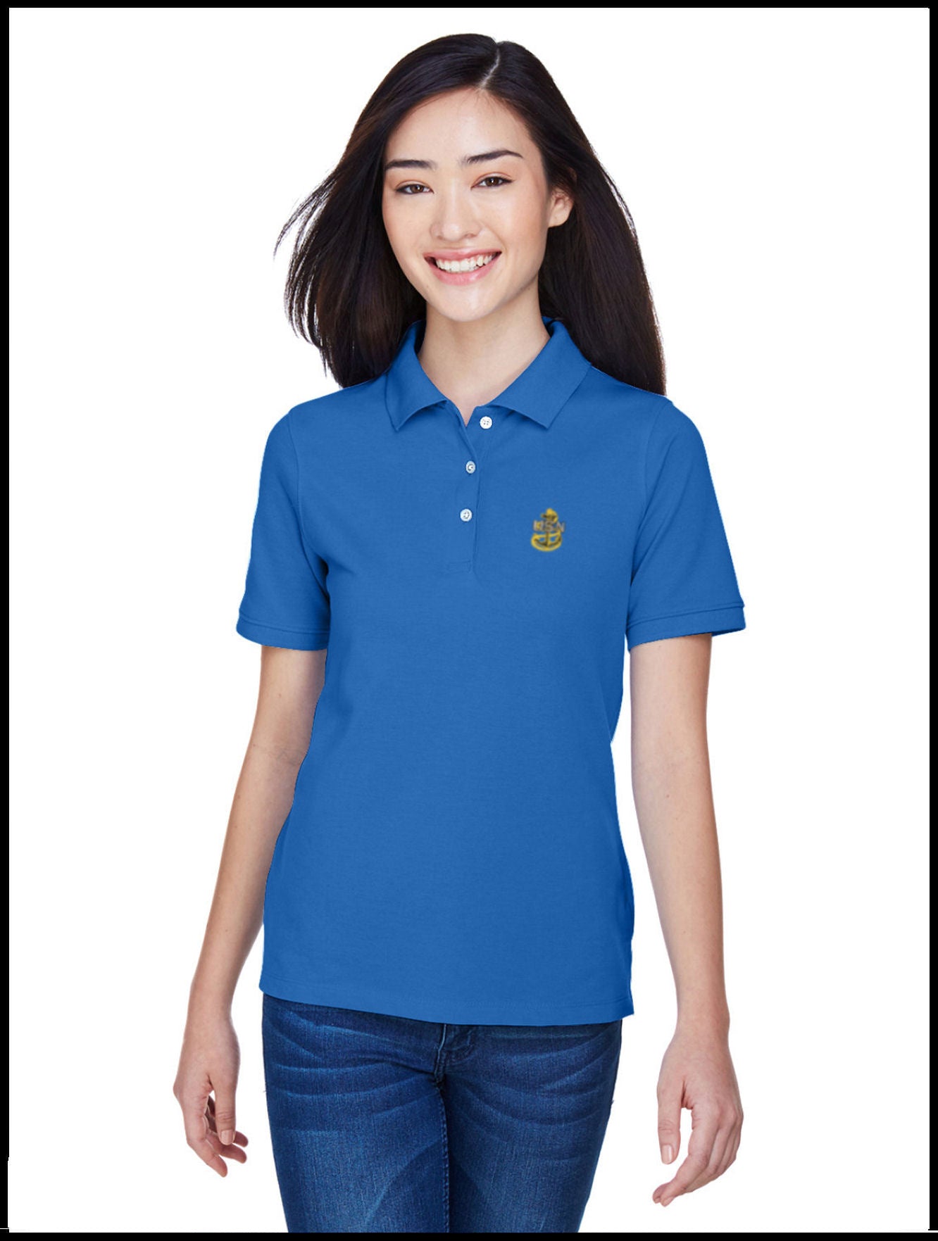 Ladies Piqué CPO Polo Shirt Royal Blue