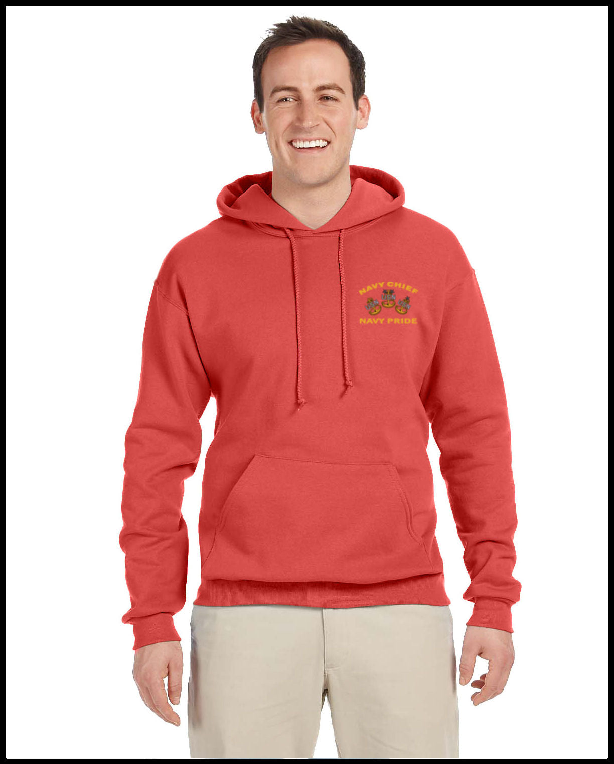 Chief Pride & Leadership Coral Hooded Sweatshirt or T-Shirt