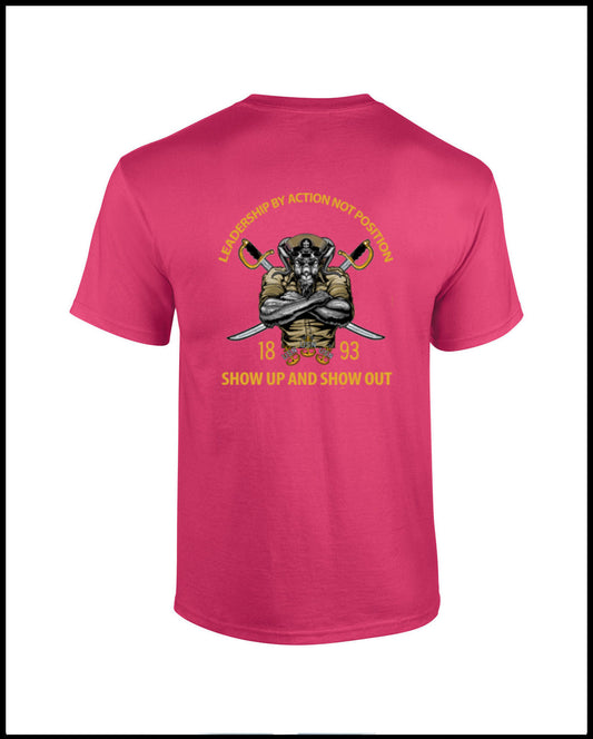 Ladies Cut Hot Pink Chief Pride & Leadership Dry-Fit T-Shirt