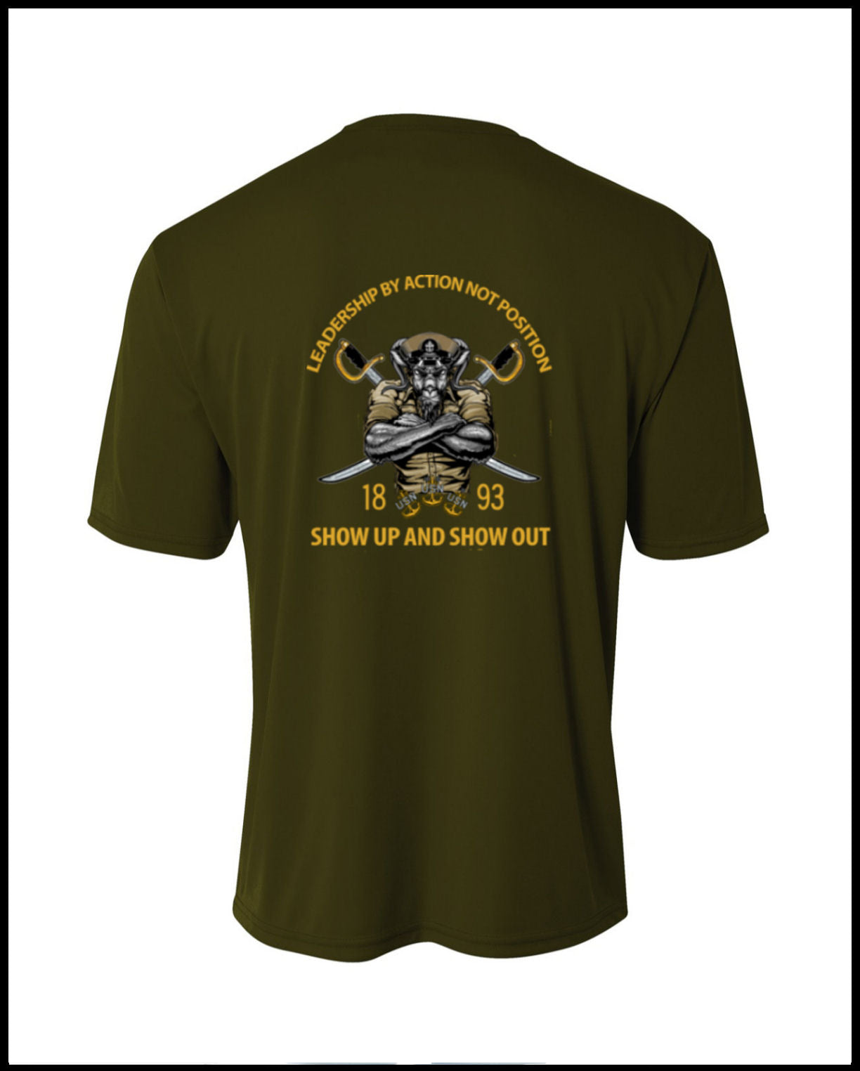 Military Green Chief Pride & Leadership Dry-Fit T-Shirt