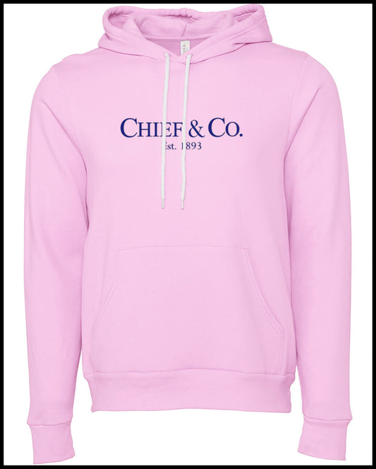 Chief & Co. Lilac & Navy Hooded Sweatshirt
