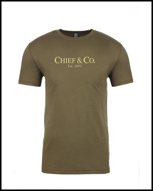 Chief & Company Military Green & Creme T-Shirt