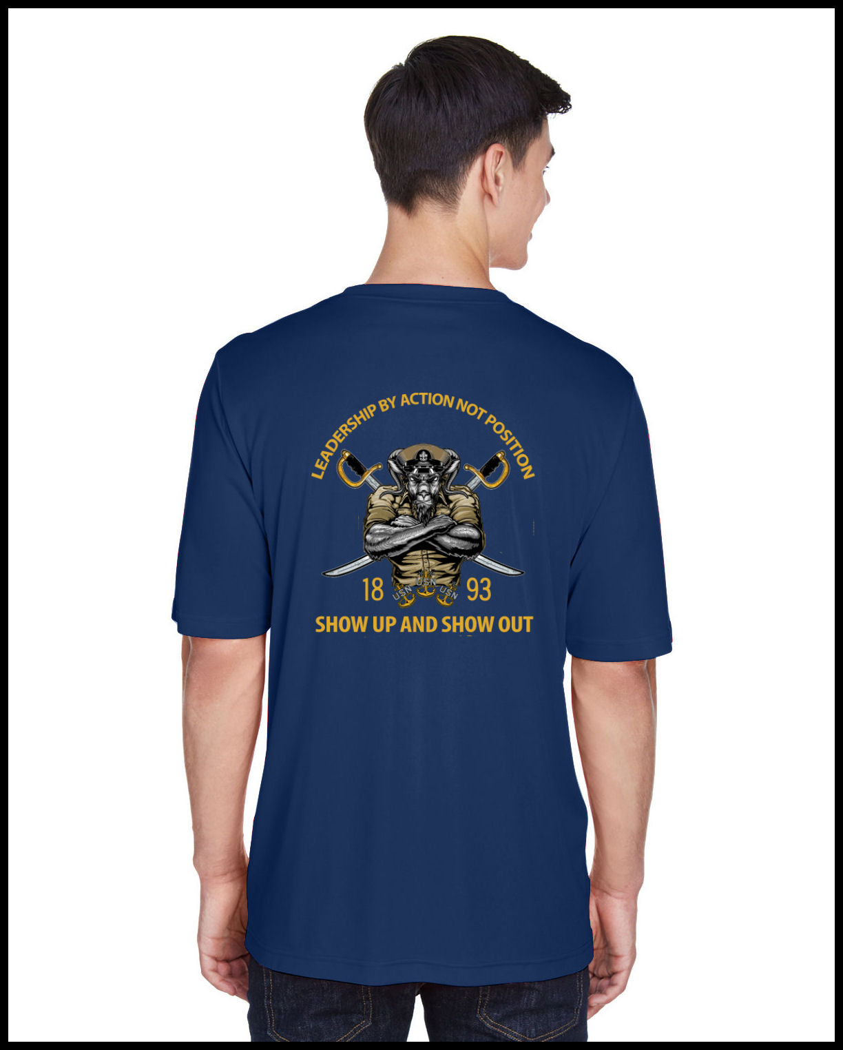 Navy Blue Chief Pride & Leadership Dry-Fit T-Shirt