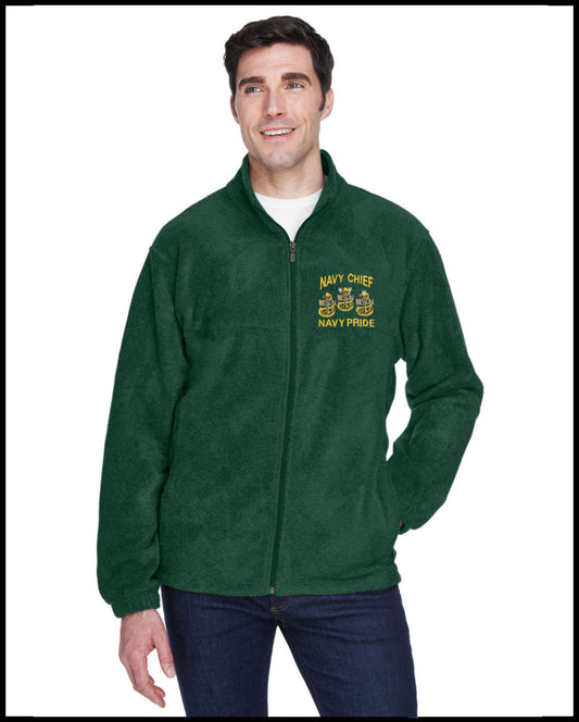 Green Navy Chief Navy Pride Fleece Jacket