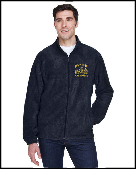 Navy Blue Navy Chief Navy Pride Fleece Jacket