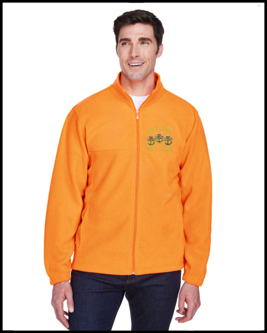 Orange Navy Chief Navy Pride Fleece Jacket