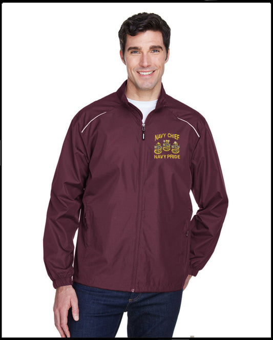 Navy Chief Navy Pride Burgundy Techno Lightweight Jacket