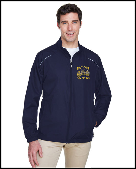 Navy Chief Navy Pride Navy Blue Techno Lightweight Jacket