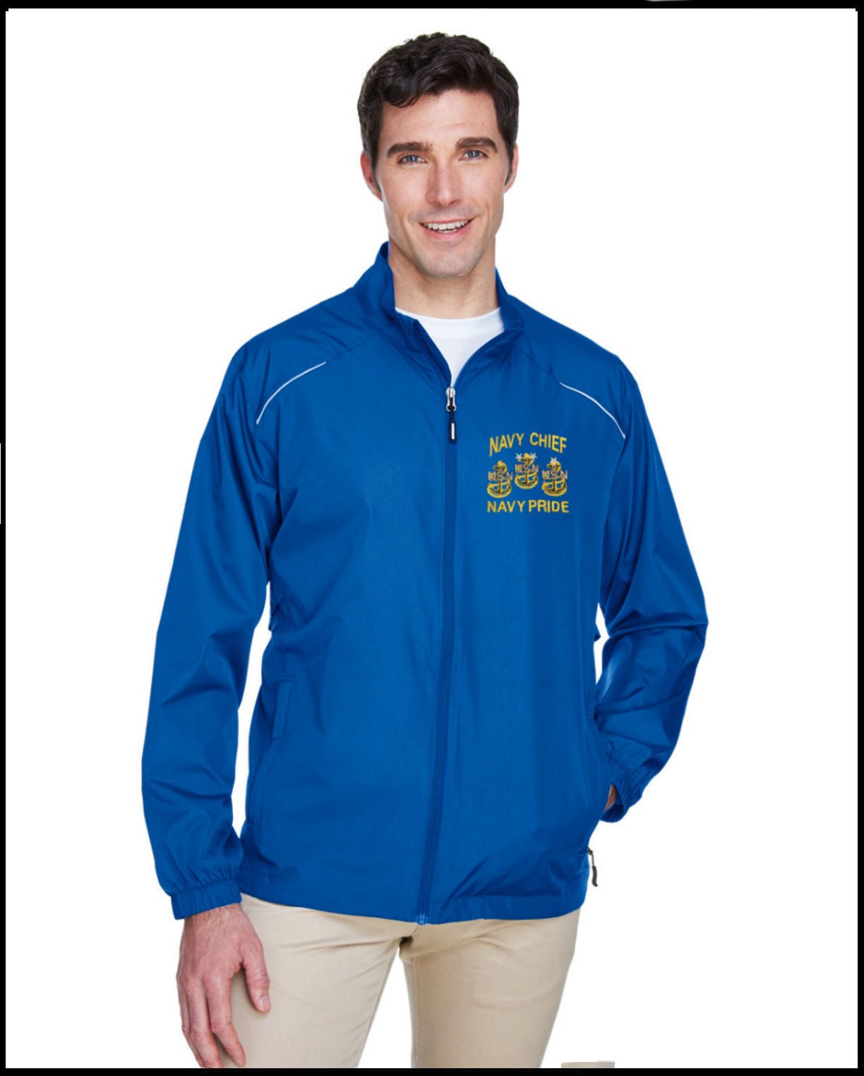 Navy Chief Navy Pride Royal Blue Techno Lightweight Jacket