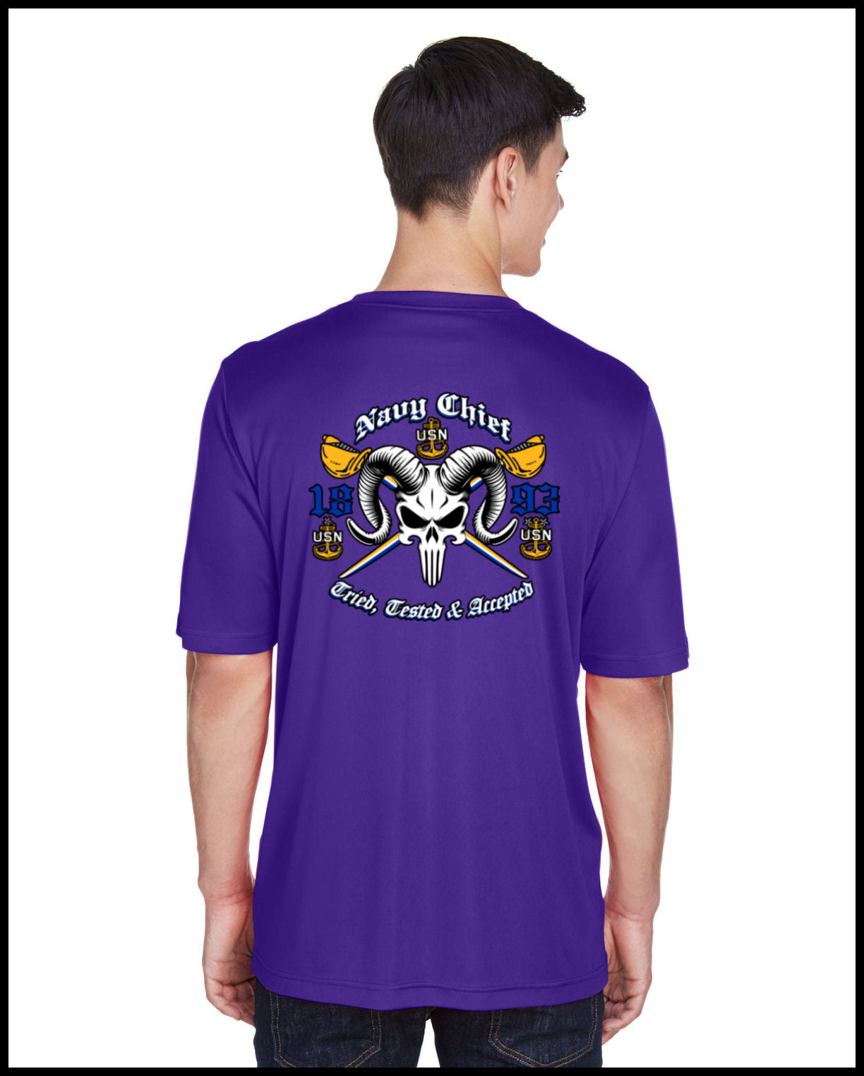 Chief Punisher Goat Purple Dry-Fit T-Shirt