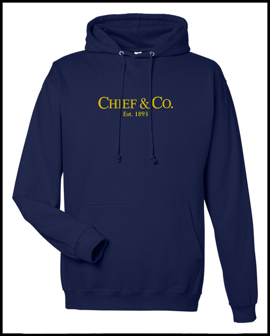 Chief & Co. Navy & Golden Yellow Hooded Sweatshirt