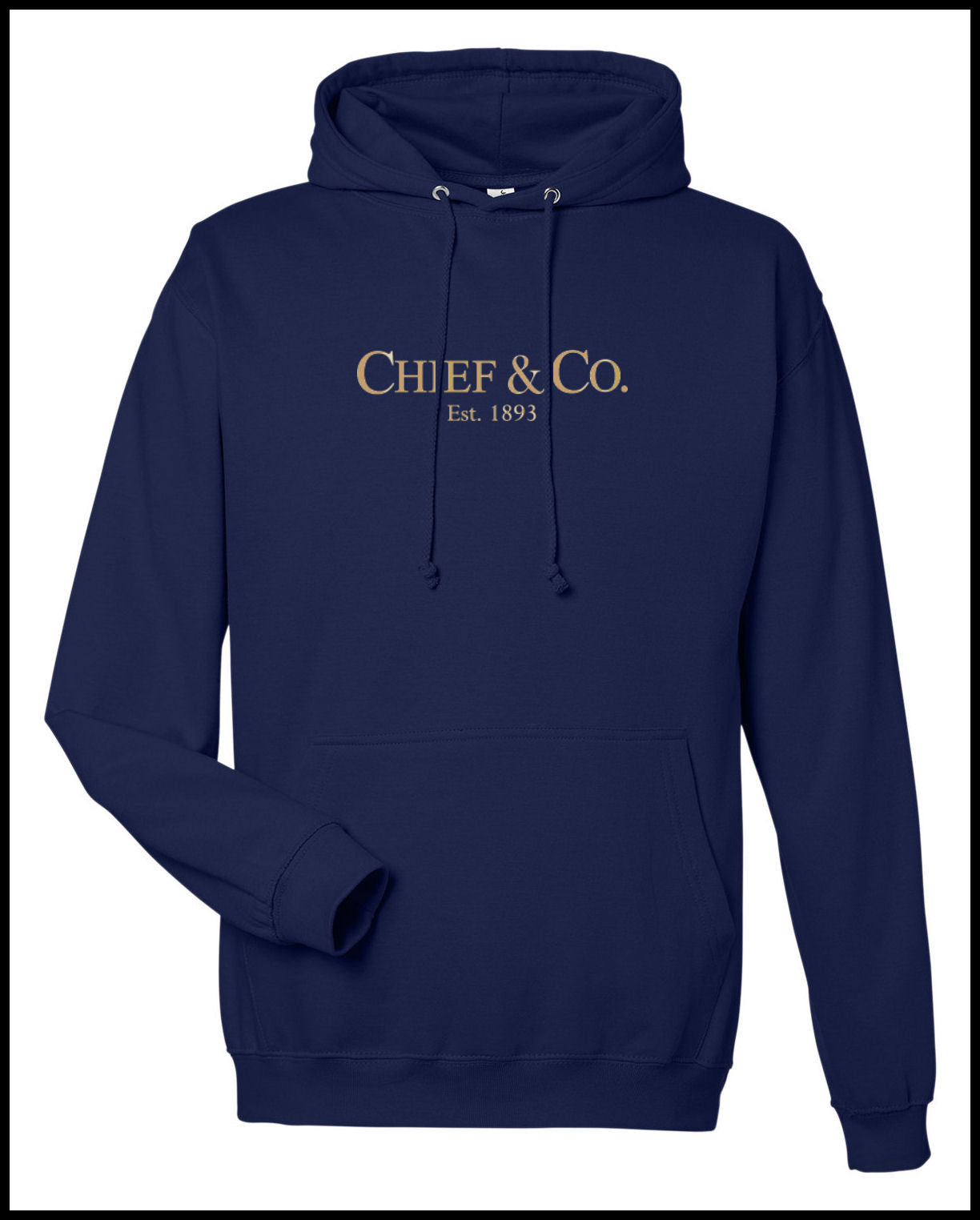 Chief & Co. Navy & Khaki Hooded Sweatshirt