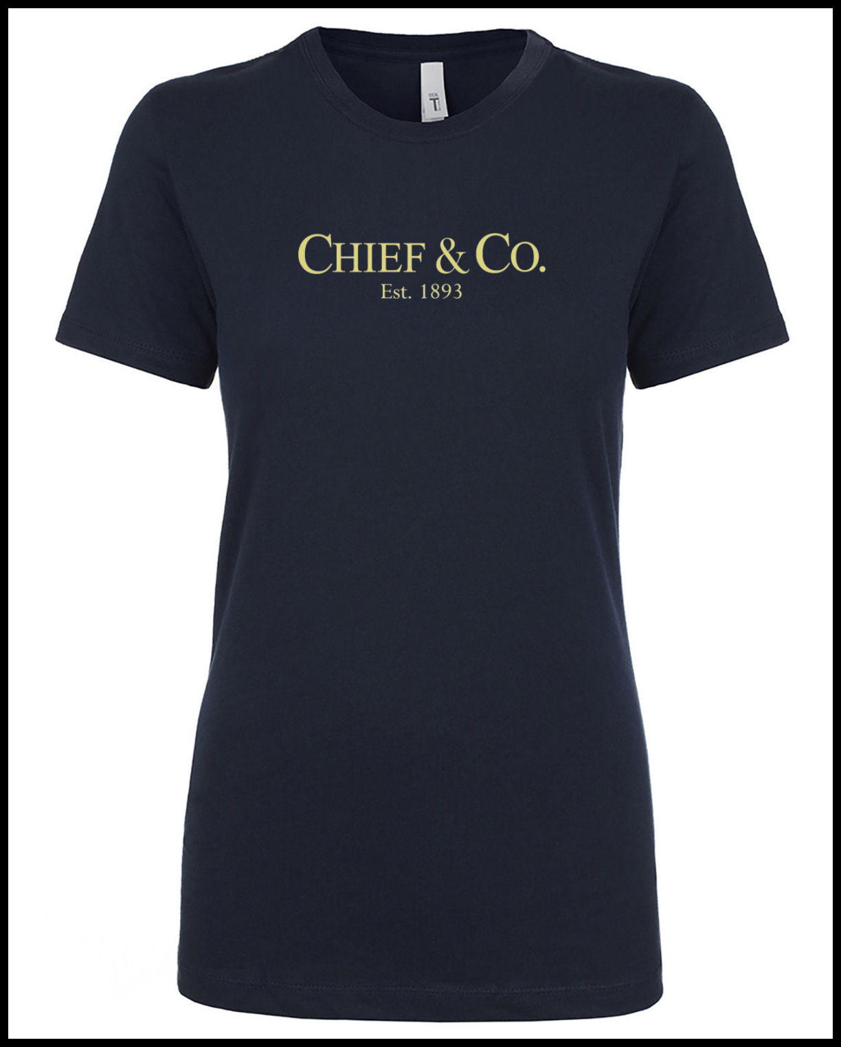 Chief & Company Navy & Cream Ladies Cut T-Shirt