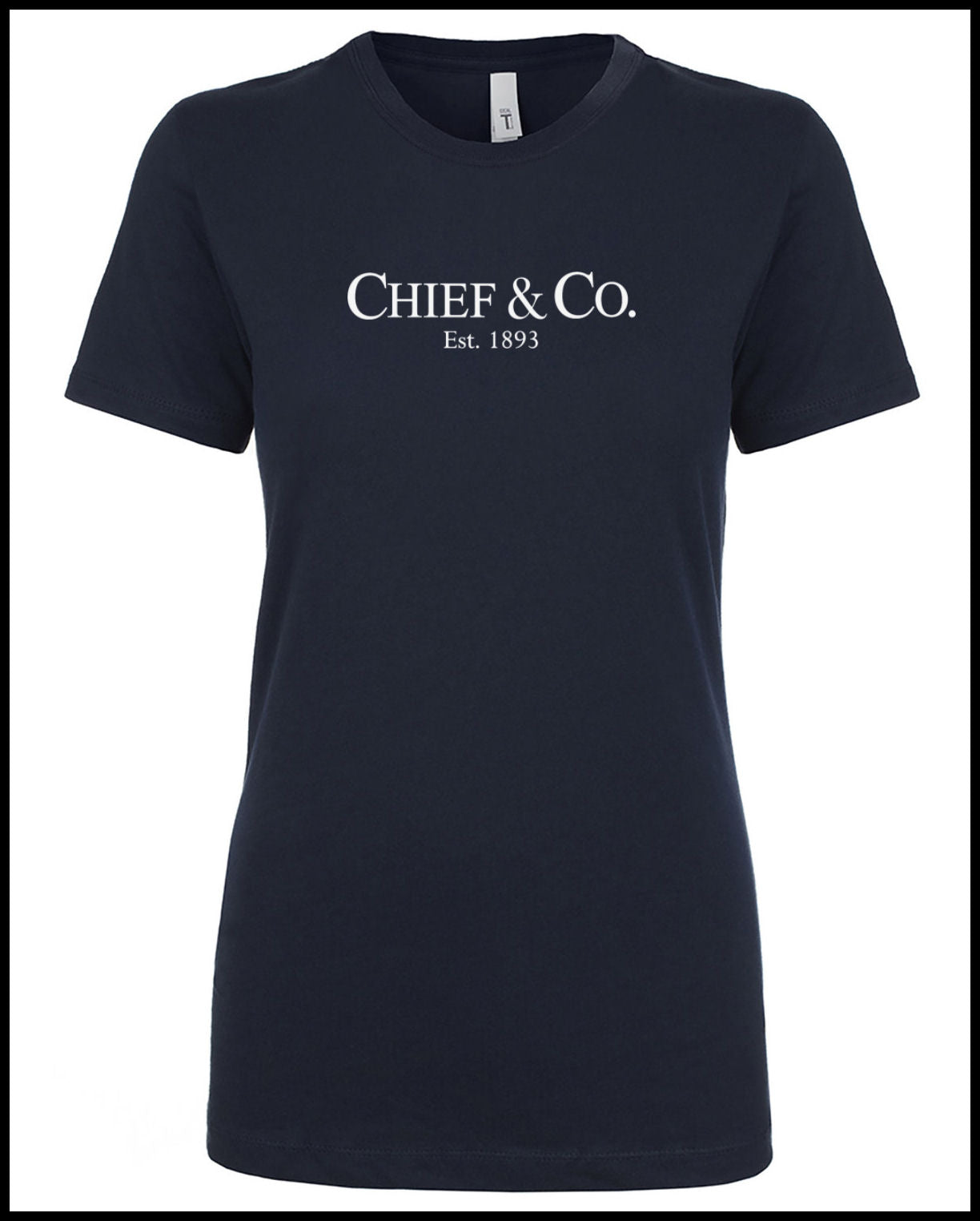 Chief & Company Navy & White Ladies Cut T-Shirt