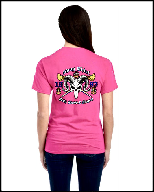 Chief Punisher Goat Charity Pink T-Shirt