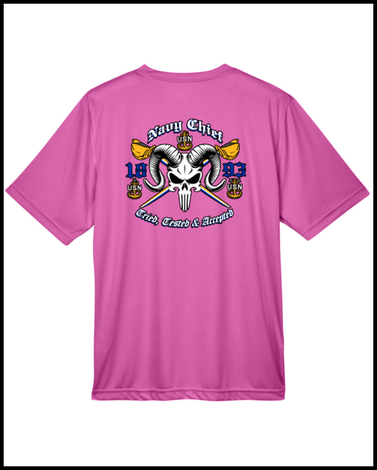 Chief Punisher Goat Charity Pink Dry-Fit T-Shirt