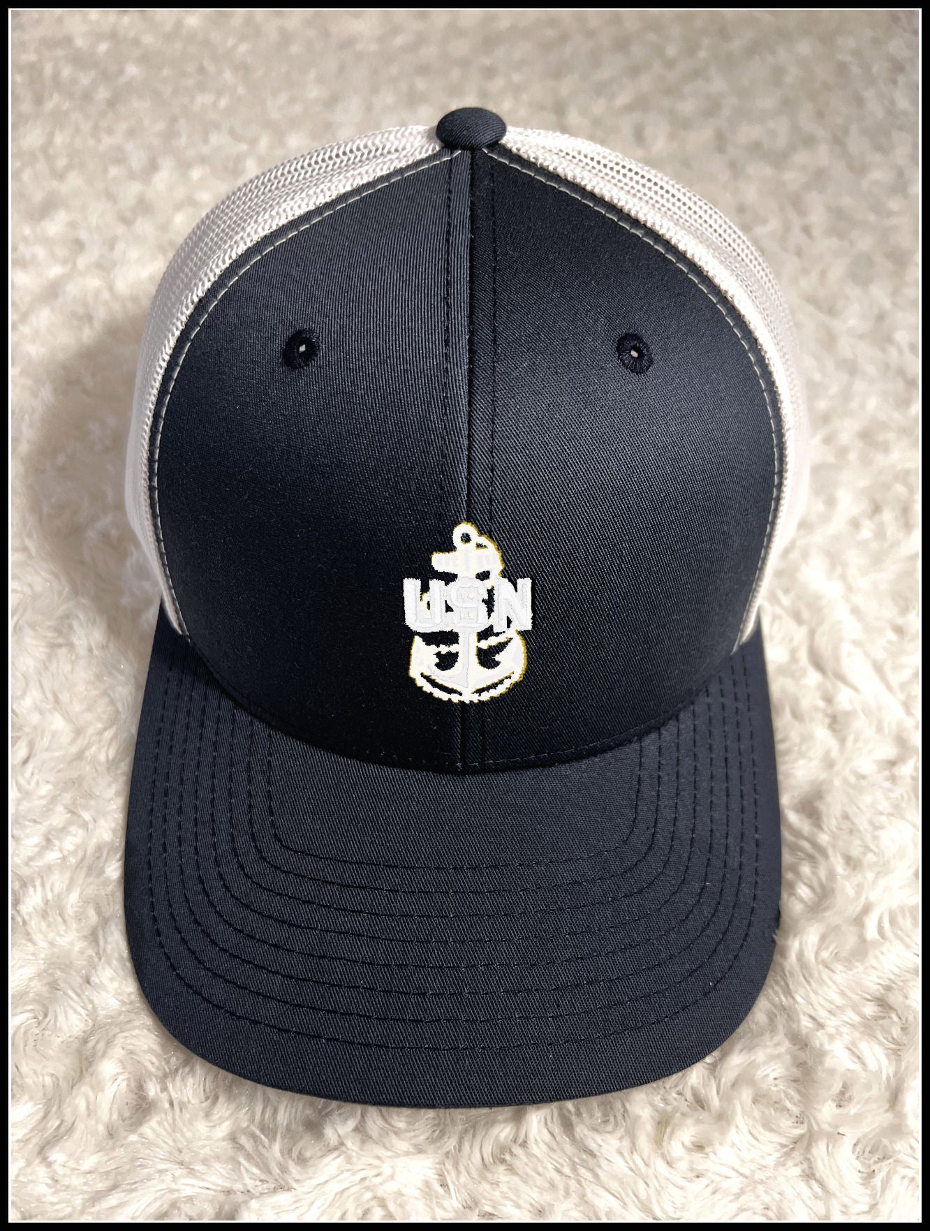 Navy & White CPO Trucker Hat