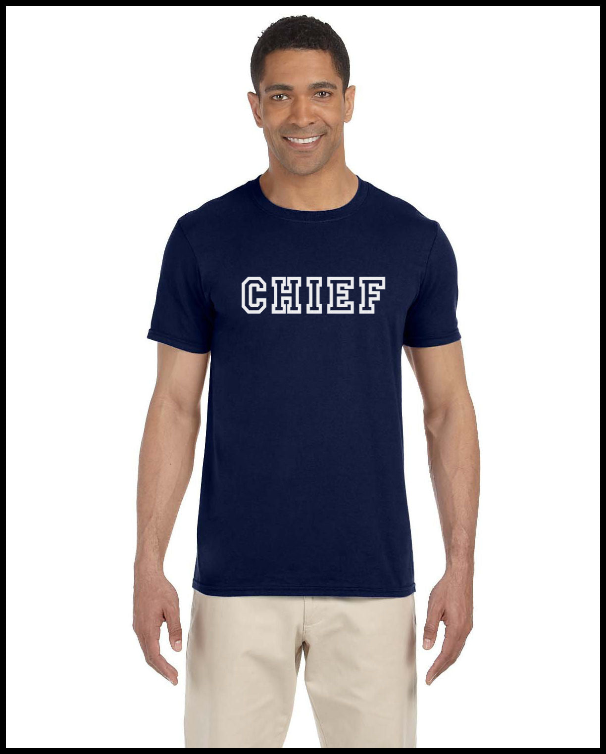 Chief Navy & White T-Shirt