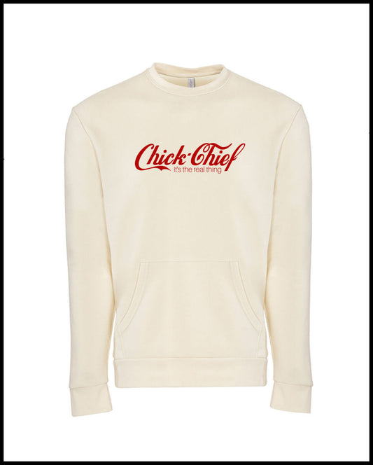 Chief Chick Real Thing Creme & Red Pocket Sweatshirt