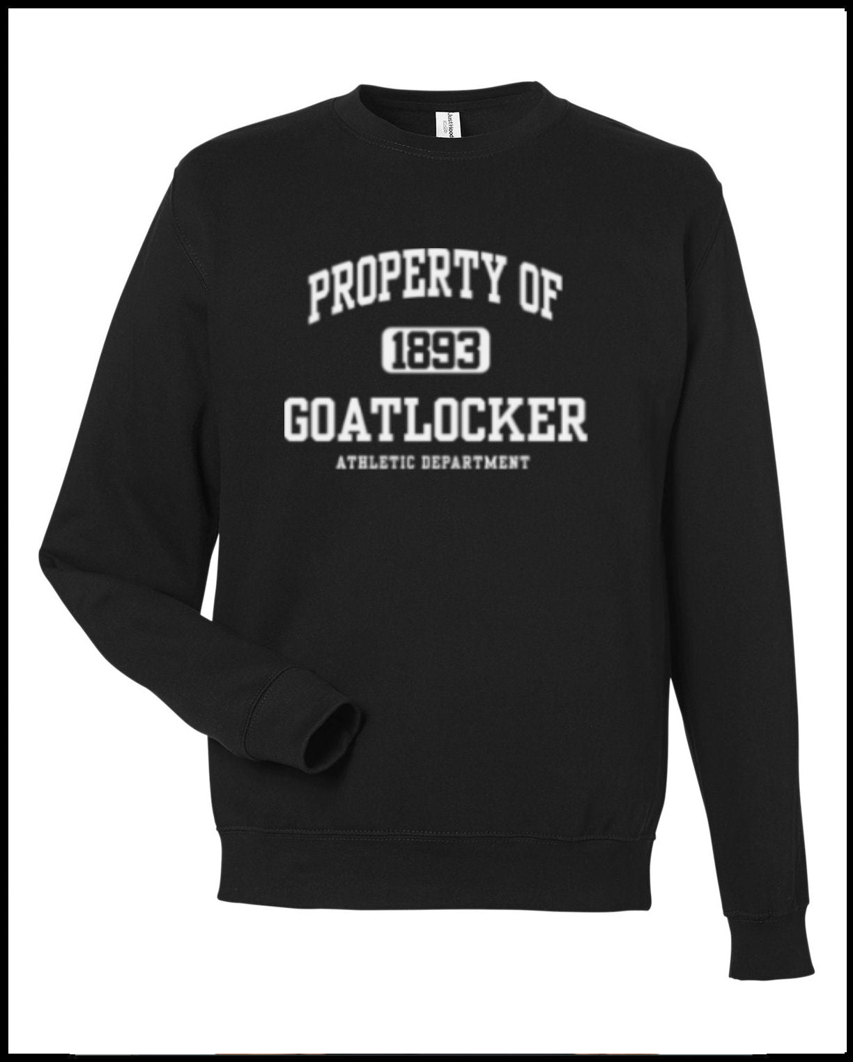 Property of Goat Locker 1893 or 1917 Black & White Sweatshirt