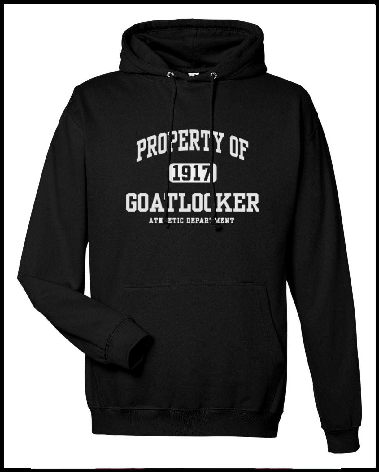 Property of Goat Locker Black & White Hooded Sweatshirt