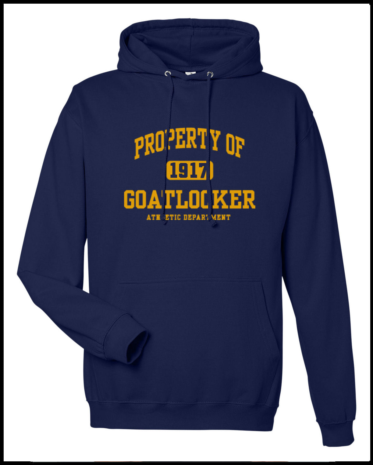 Property of Goat Locker Navy & Golden Yellow Hooded Sweatshirt
